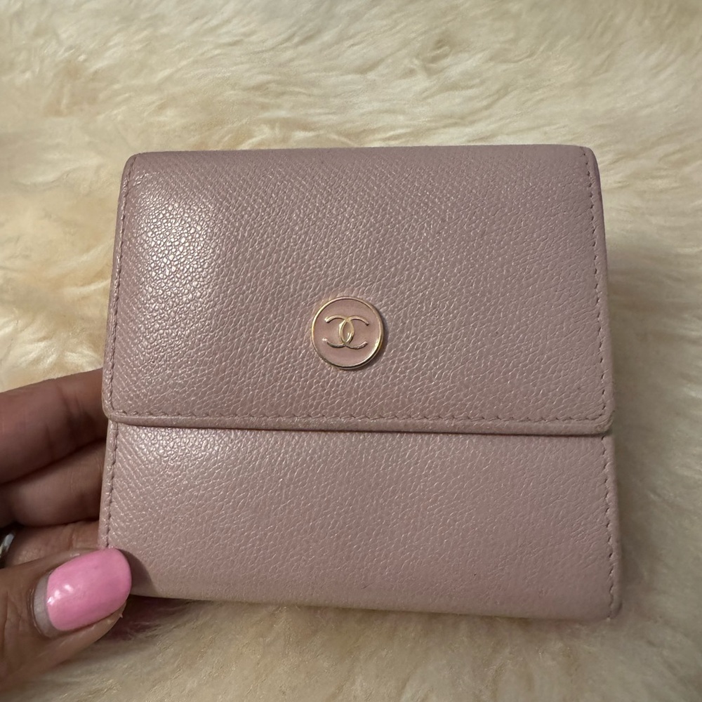 Chanel Pink Leather Women's Wallet